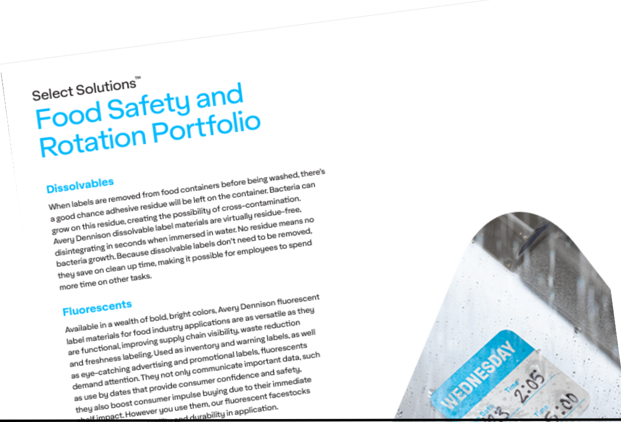 Select Solutions™ Food Safety & Promotion Portfolio